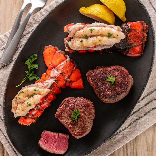 Premium seafood plated for hosting